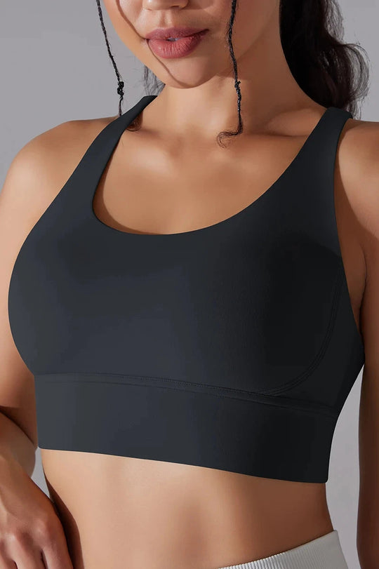 Flex Grid Sport Bra - Onyx Black