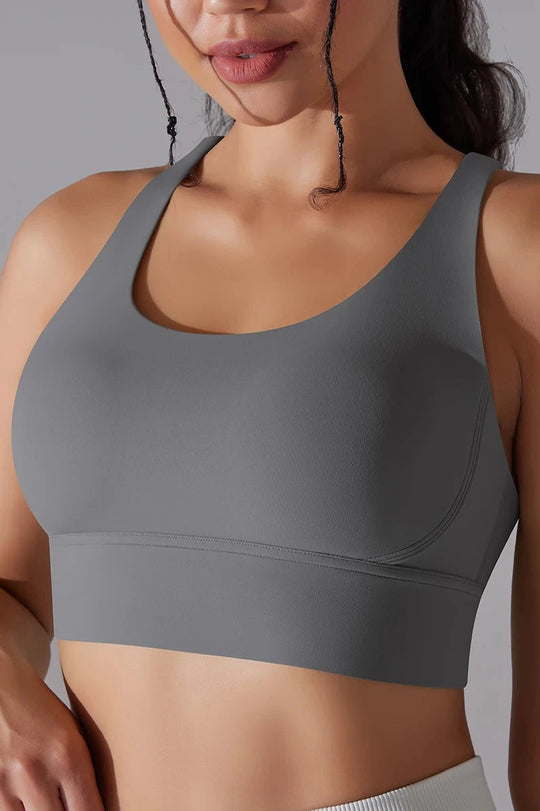 Flex Grid Sport Bra - Slate Gray