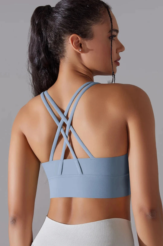 Flex Grid Sport Bra - Serene Blue