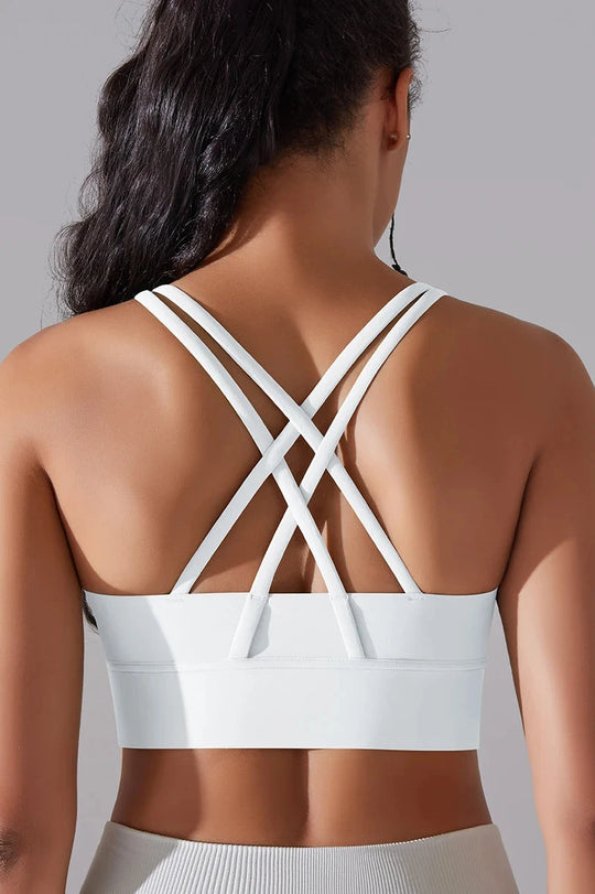 Flex Grid Sport Bra - Artic White