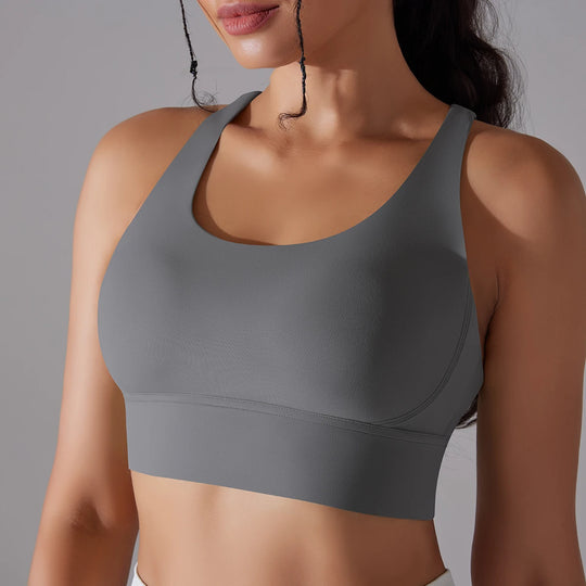 Flex Grid Sport Bra - Slate Gray