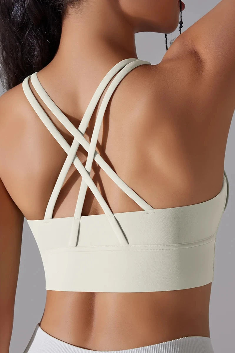 Flex Grid Sport Bra - Feather Beige