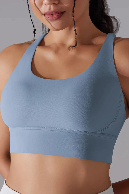 Flex Grid Sport Bra - Serene Blue