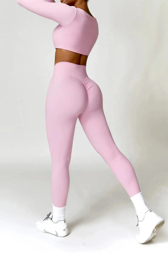 Seamless Radiance Set Long Sleeve- Rose Pink