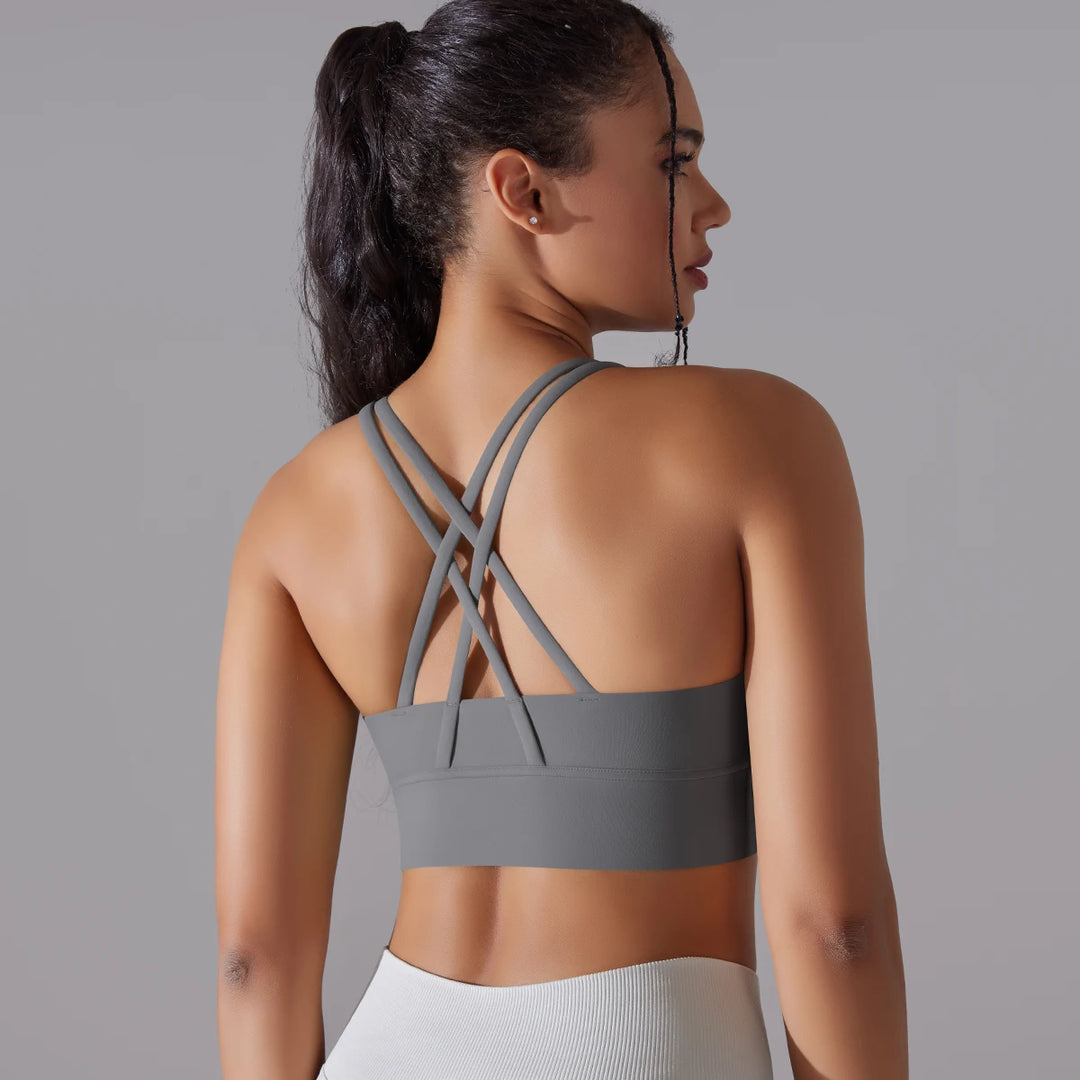 Flex Grid Sport Bra - Slate Gray