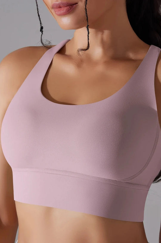 Flex Grid Sport Bra - Rose Pink