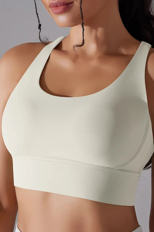 Flex Grid Sport Bra - Feather Beige