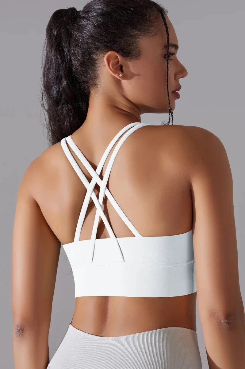 Flex Grid Sport Bra - Artic White