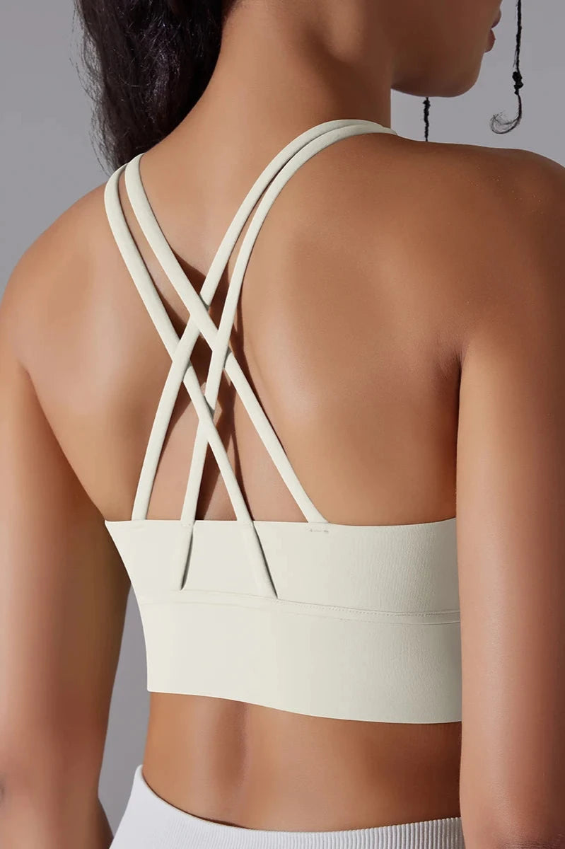 Flex Grid Sport Bra - Feather Beige