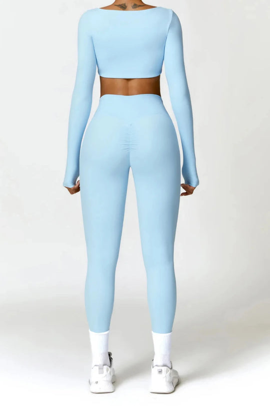 Seamless Radiance Set Long Sleeve - Ice Blue