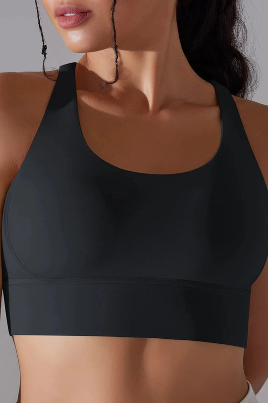 Flex Grid Sport Bra - Onyx Black