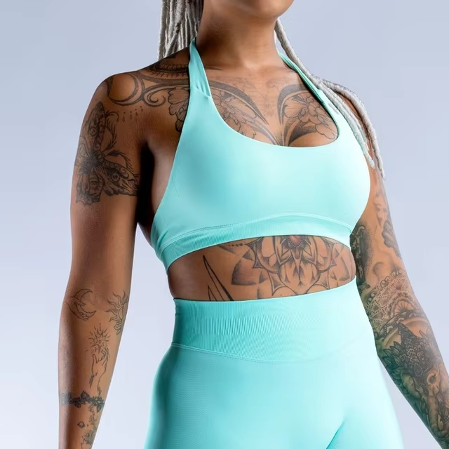 Seamless Vitality Sports Bra - Ice Blue